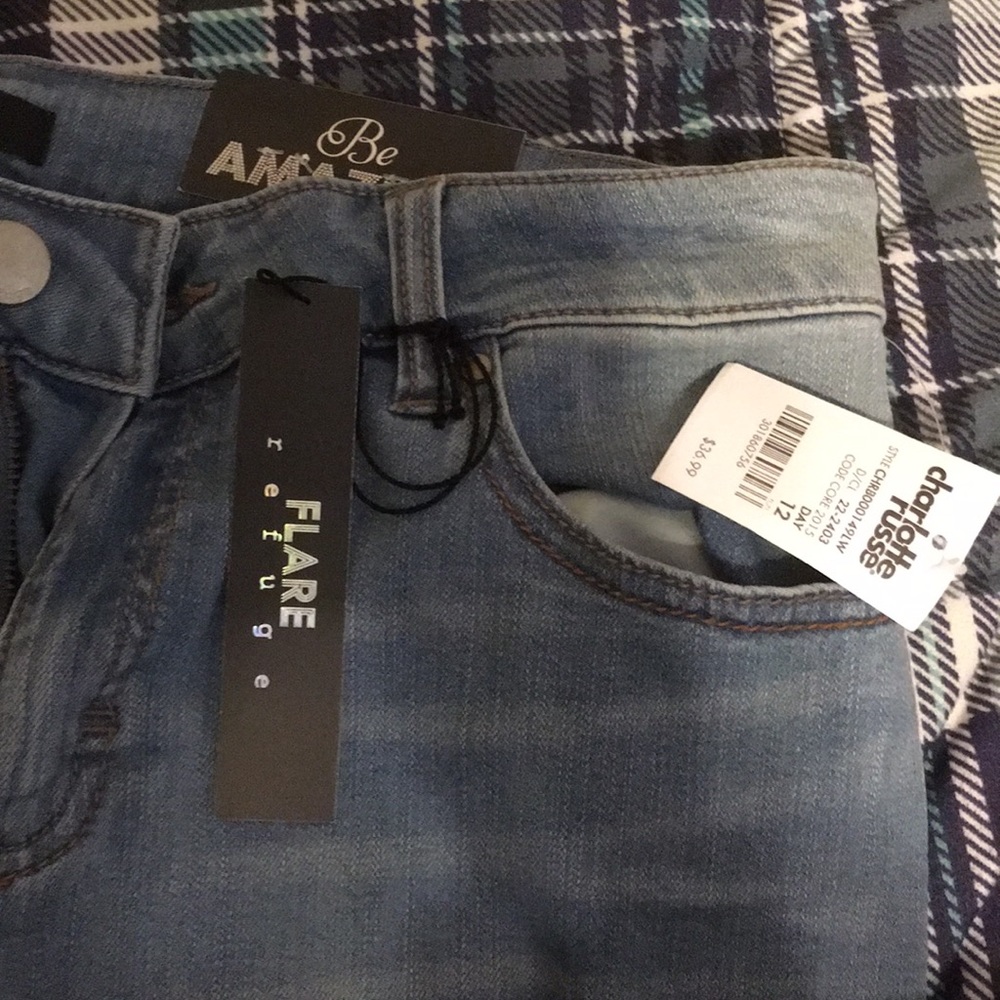 Charlotte Russe size 12 flare jeans NWT - Picture 3 of 3